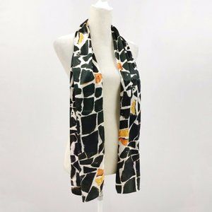 Maria Cornejo Abstract Silk Scarf Brown Orange